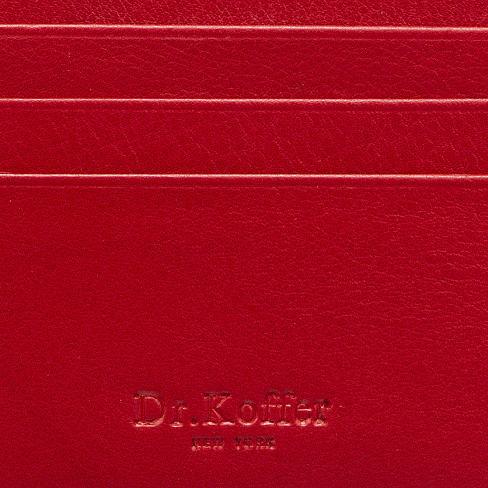 Кредитница Dr.Koffer из натуральной кожи красная