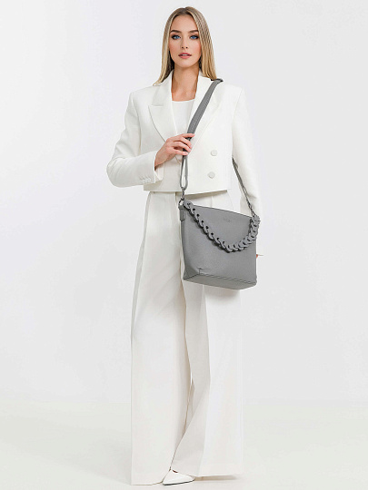 Сумка Dr.Koffer из натуральной кожи серая