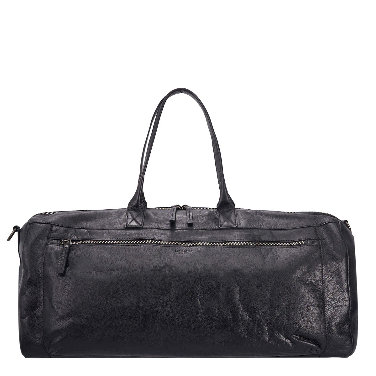 Сумка дорожная Dr.Koffer из натуральной кожи черная