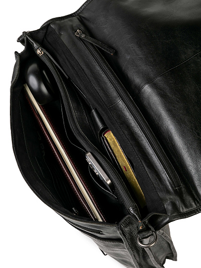 Портфель Dr.Koffer из натуральной кожи черный