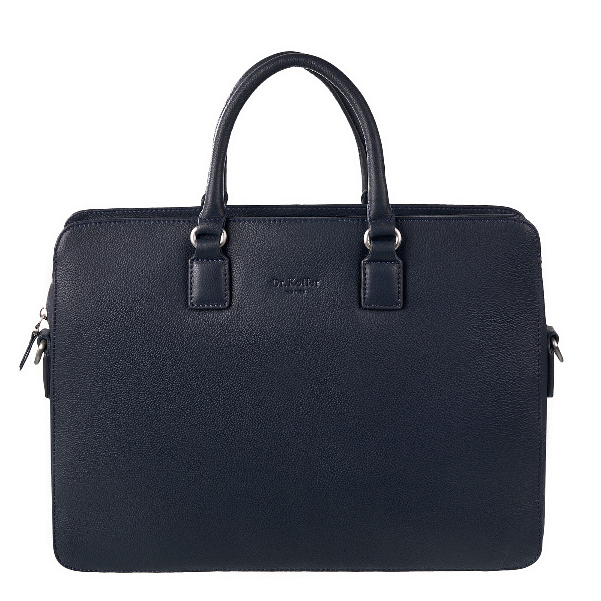 Деловая сумка Dr.Koffer из натуральной кожи синяя