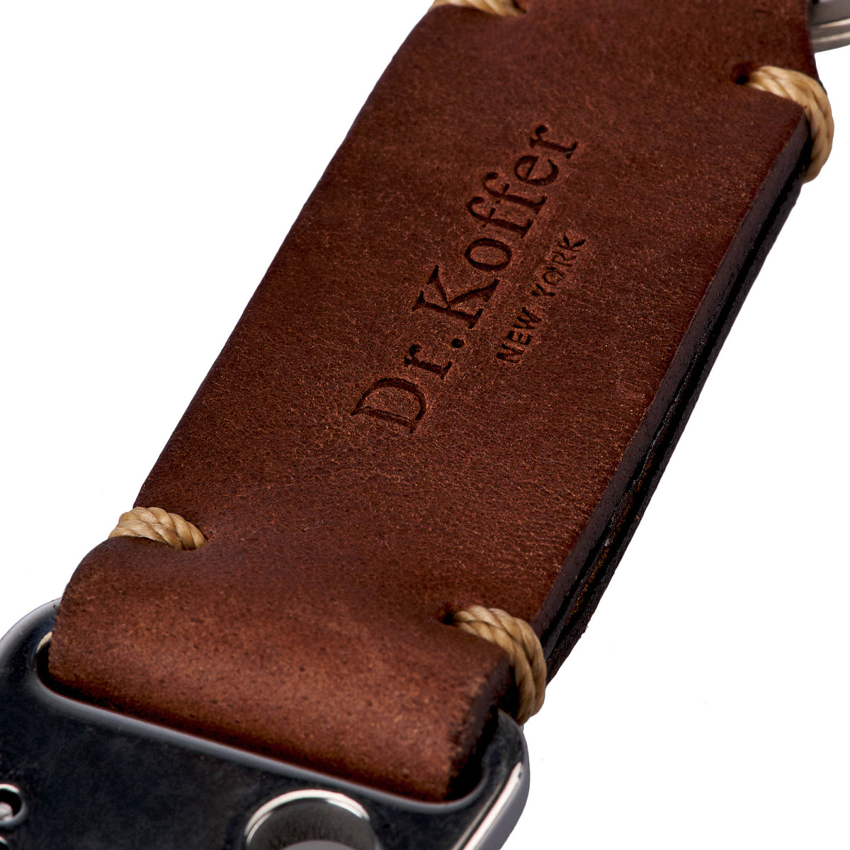 Брелок Dr. Koffer из натуральной кожи коричневый
