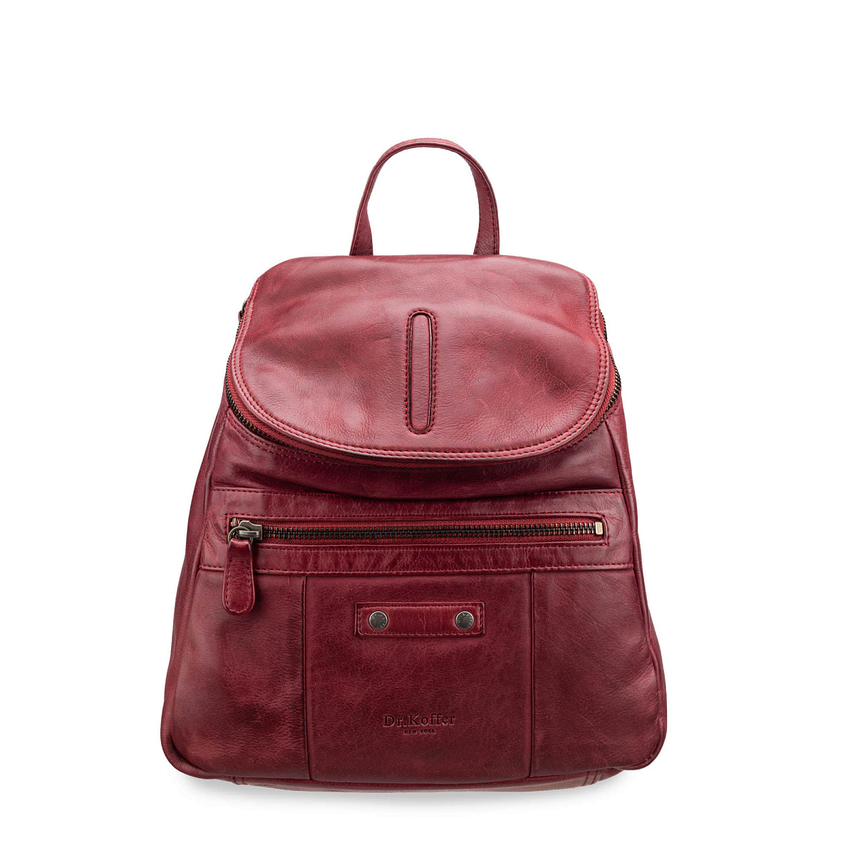 Рюкзак Dr.Koffer из натуральной кожи бордовый