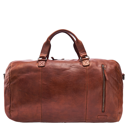 Сумка дорожная Dr.Koffer из натуральной кожи коричневая