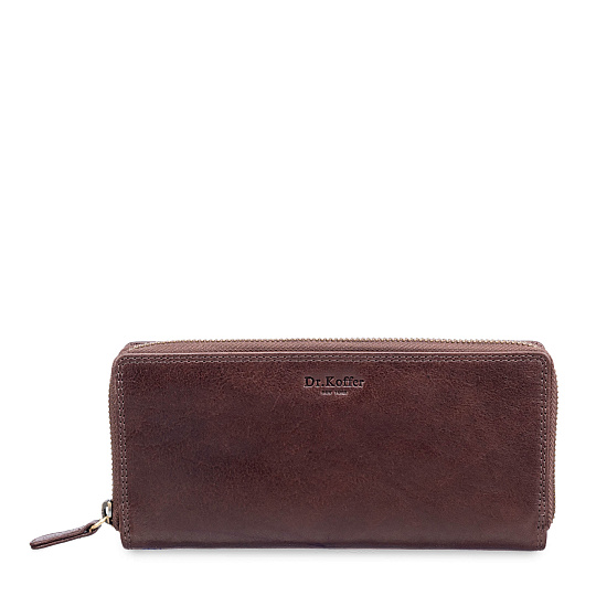 Портмоне Dr.Koffer из натуральной кожи коричневое
