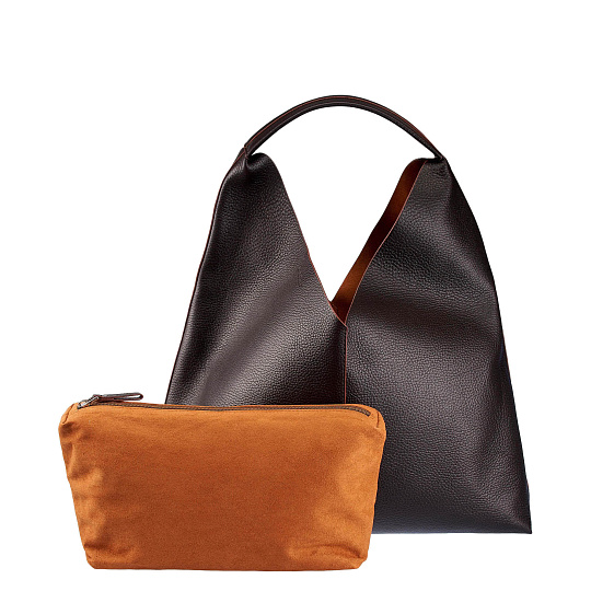 Женская сумка Dr.Koffer из натуральной кожи коричневая