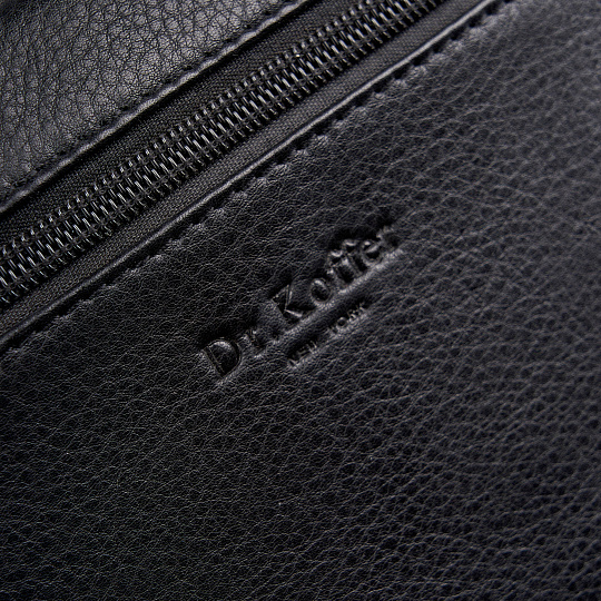Сумка барсетка из натуральной кожи Dr. Koffer черная