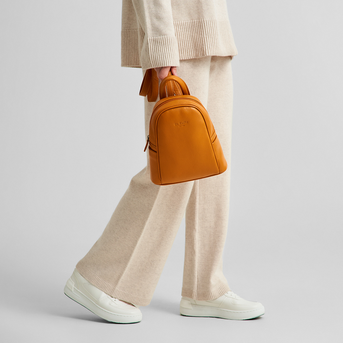 Рюкзак Dr.Koffer из натуральной кожи желтый