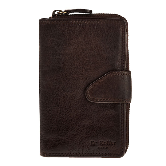 Портмоне Dr.Koffer из натуральной кожи коричневое