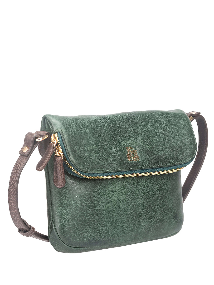 Женская сумка Dr. Koffer из натуральной кожи зеленая