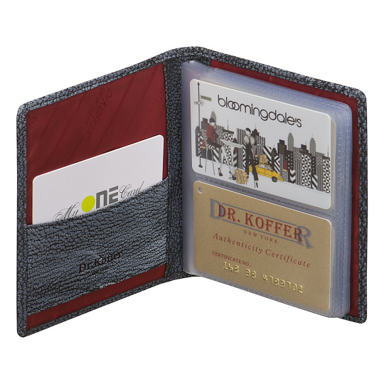Визитница Dr.Koffer из натуральной кожи черная