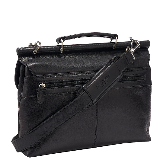 Портфель Dr.Koffer из натуральной кожи черный