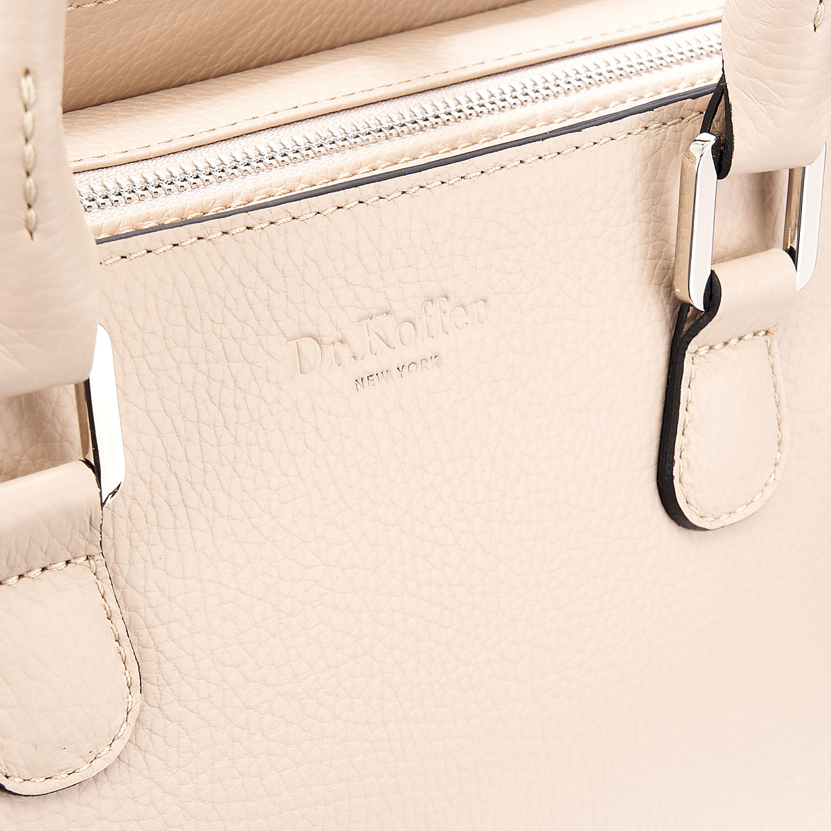 Женская сумка Dr. Koffer из натуральной кожи бежевая