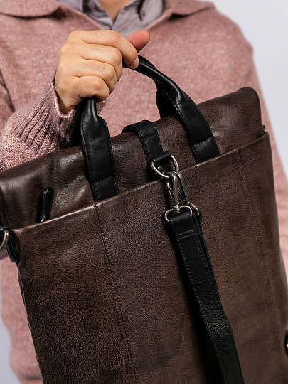 Рюкзак Dr. Koffer из натуральной кожи коричневый