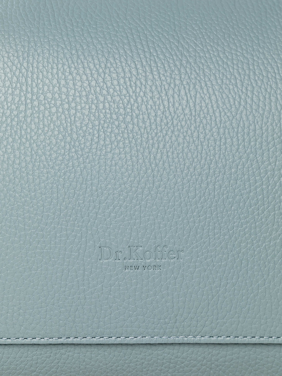 Женская сумка Dr. Koffer из натуральной кожи голубая
