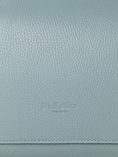 Женская сумка Dr. Koffer из натуральной кожи голубая