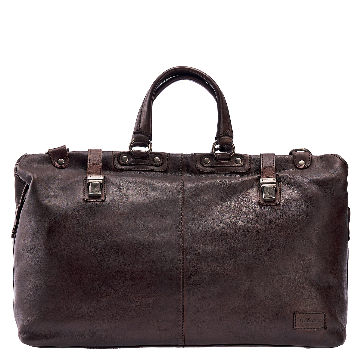 Сумка дорожная Dr.Koffer из натуральной кожи коричневая