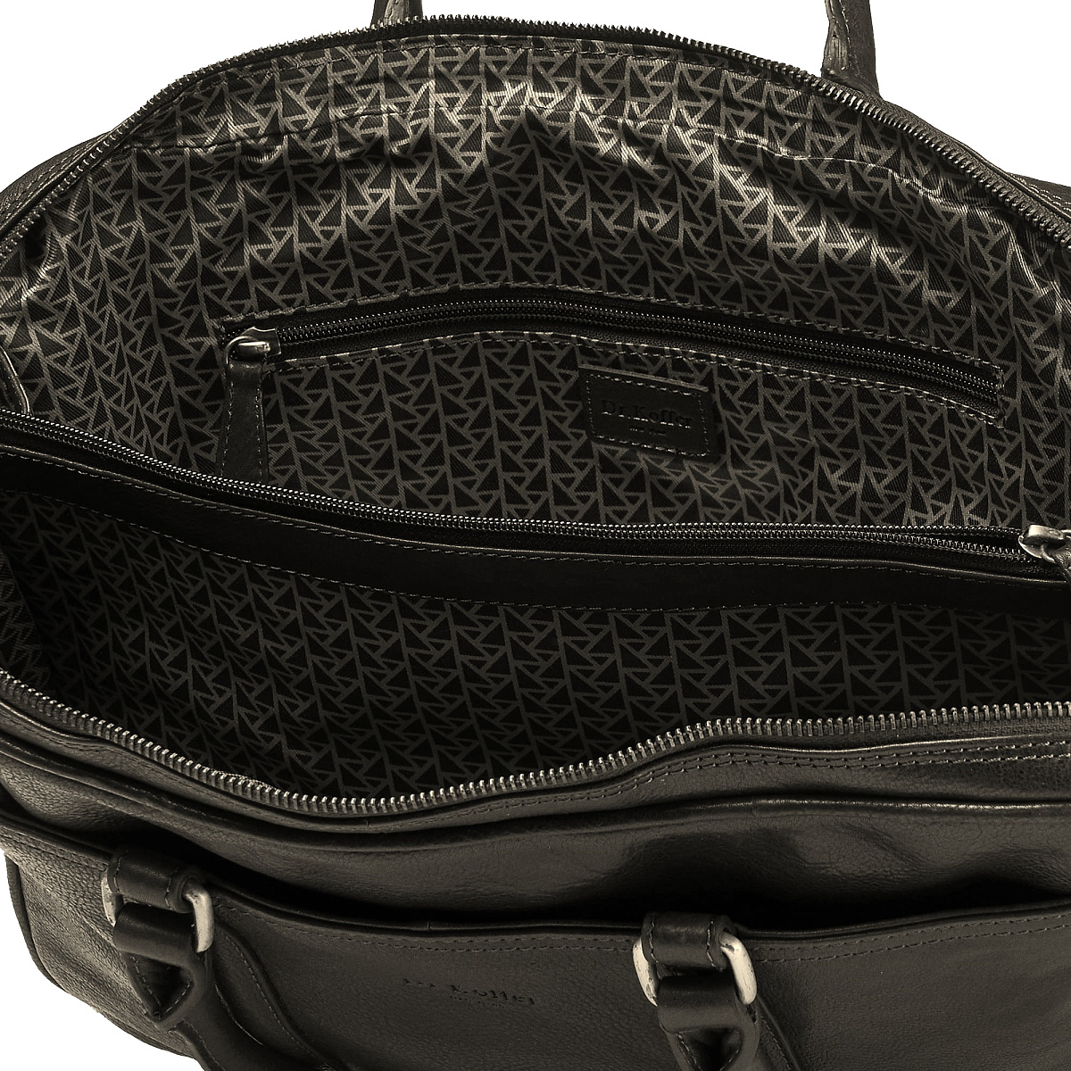 Деловая сумка Dr.Koffer из натуральной кожи черная