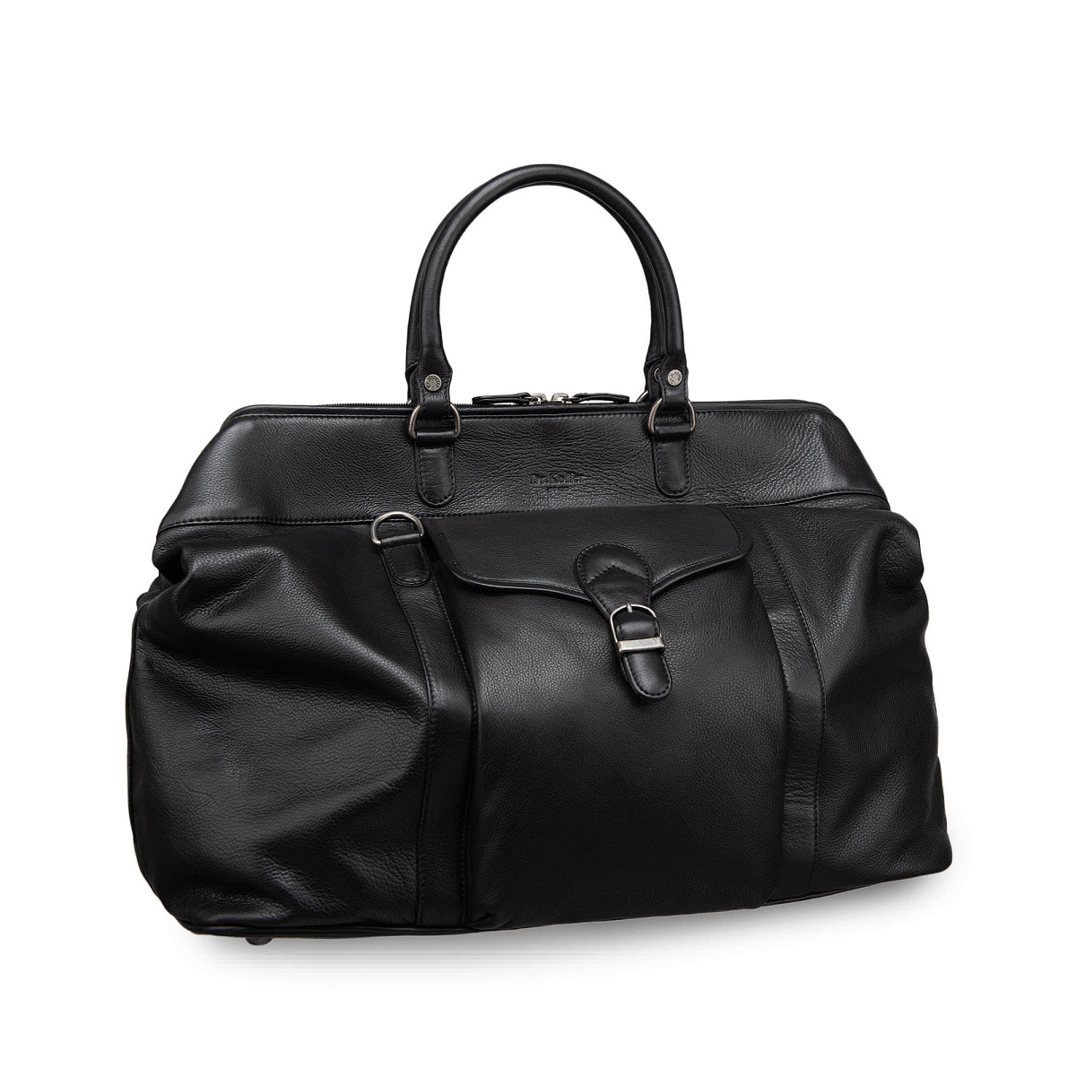 Сумка дорожная Dr.Koffer из натуральной кожи черная