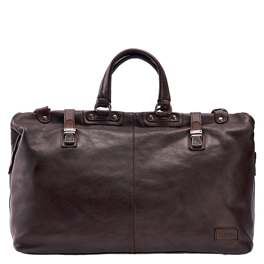 Сумка дорожная Dr.Koffer из натуральной кожи коричневая