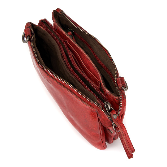 Сумка через плечо Dr.Koffer из натуральной кожи красная