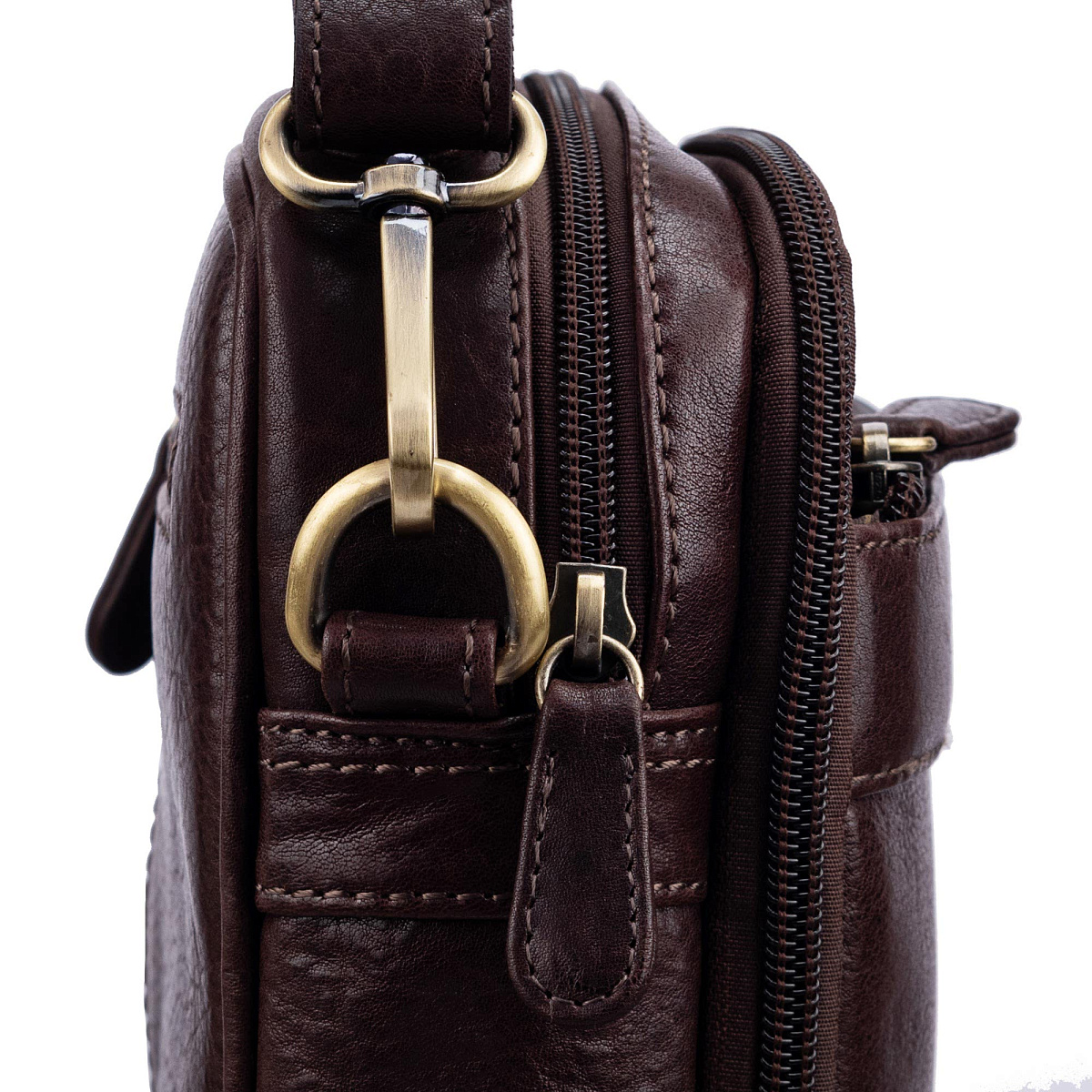 Сумка через плечо Dr.Koffer из натуральной кожи коричневая