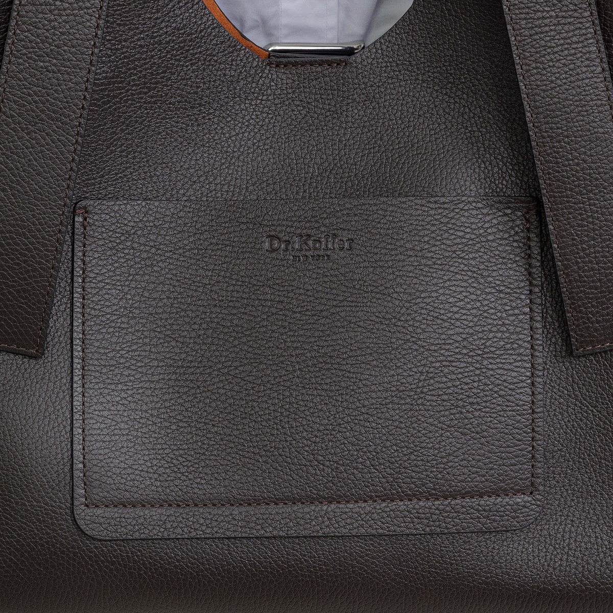 Женская сумка Dr. Koffer из натуральной кожи коричневая