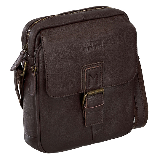 Сумка через плечо Dr.Koffer из натуральной кожи коричневая