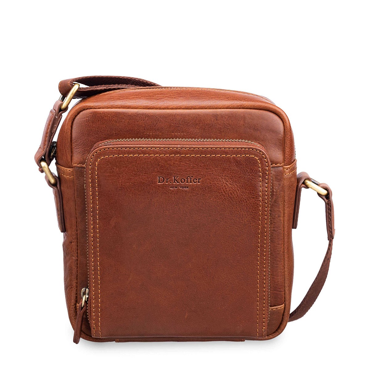 Сумка через плечо Dr.Koffer из натуральной кожи коричневая