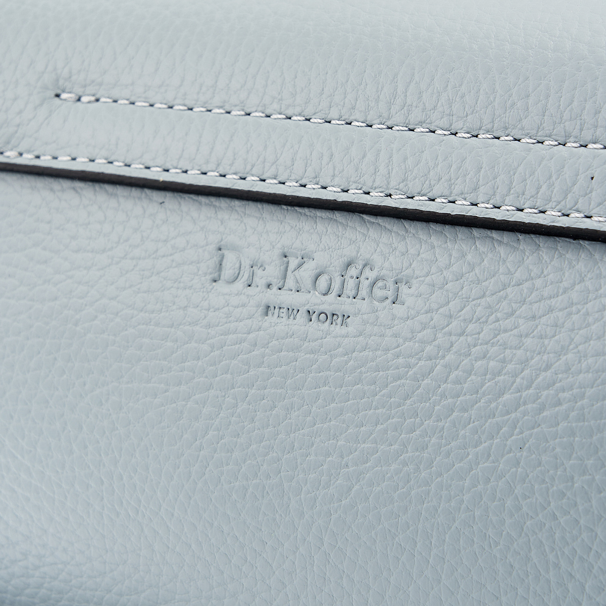 Женская сумка Dr. Koffer из натуральной кожи голубая