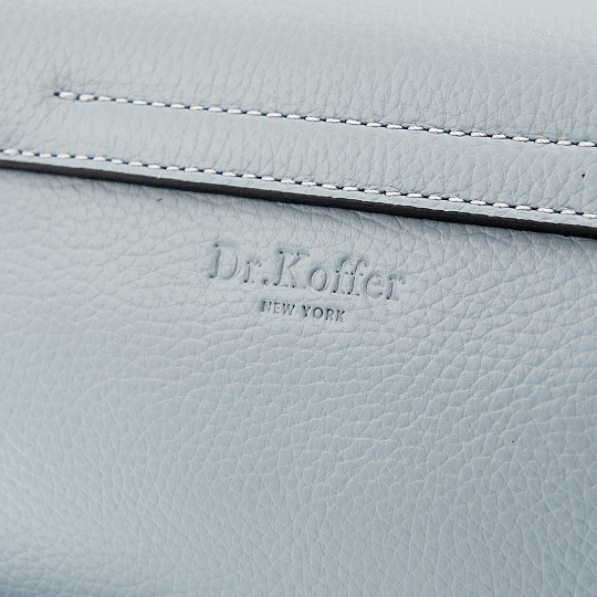Женская сумка Dr. Koffer из натуральной кожи голубая