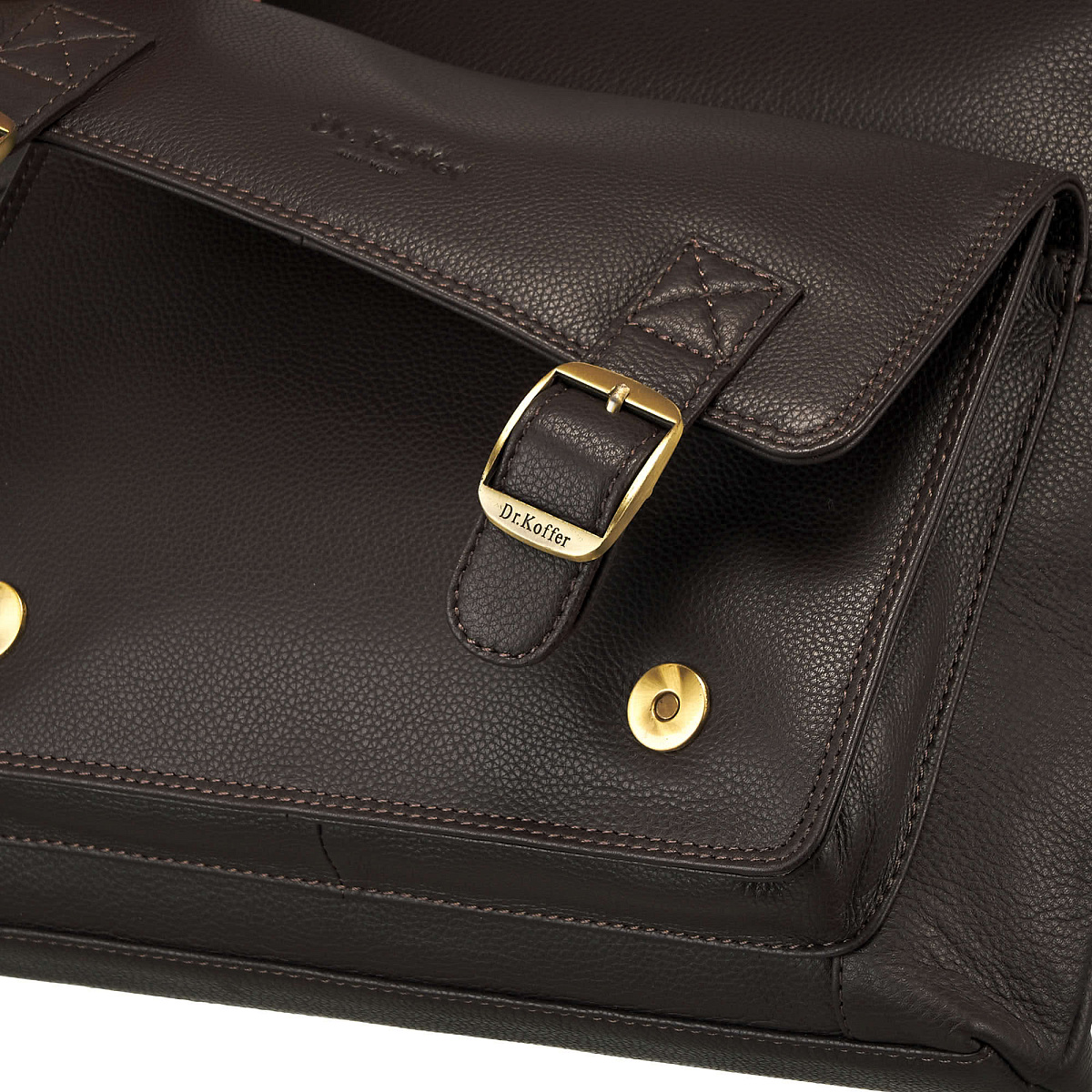 Сумка через плечо Dr.Koffer из натуральной кожи коричневая