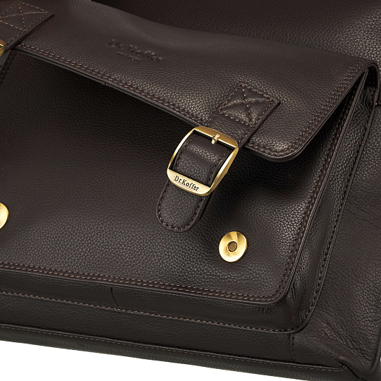 Сумка через плечо Dr.Koffer из натуральной кожи коричневая