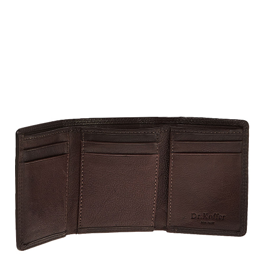 Портмоне Dr.Koffer из натуральной кожи коричневое