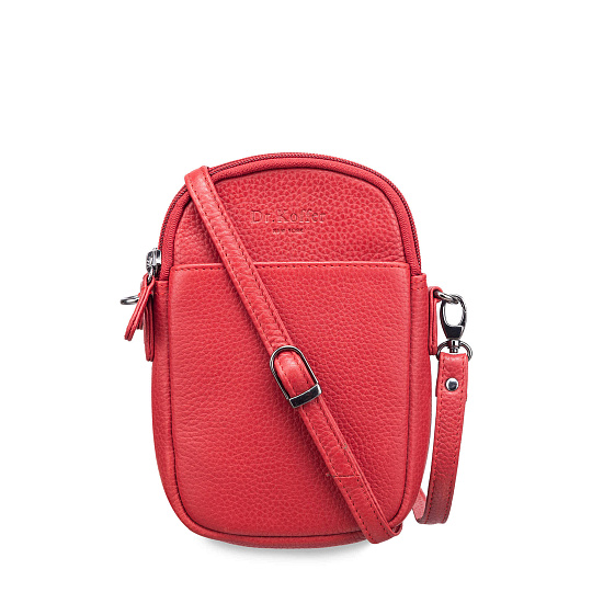 Сумка через плечо Dr.Koffer из натуральной кожи красная