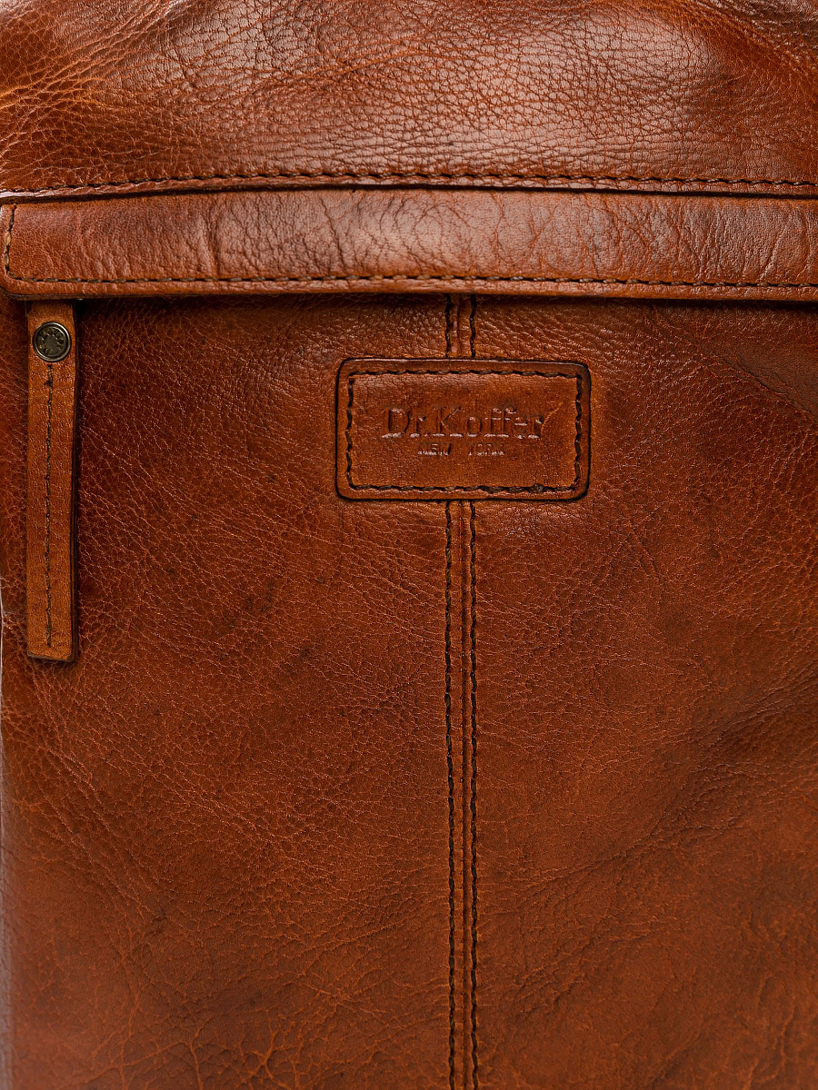 Сумка через плечо Dr.Koffer из натуральной кожи коричневая