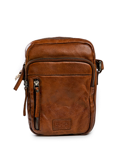 Сумка через плечо Dr.Koffer из натуральной кожи коричневая