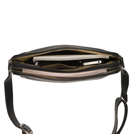 Черная мужская сумка на плечевом ремне Dr.Koffer M402535-82-04