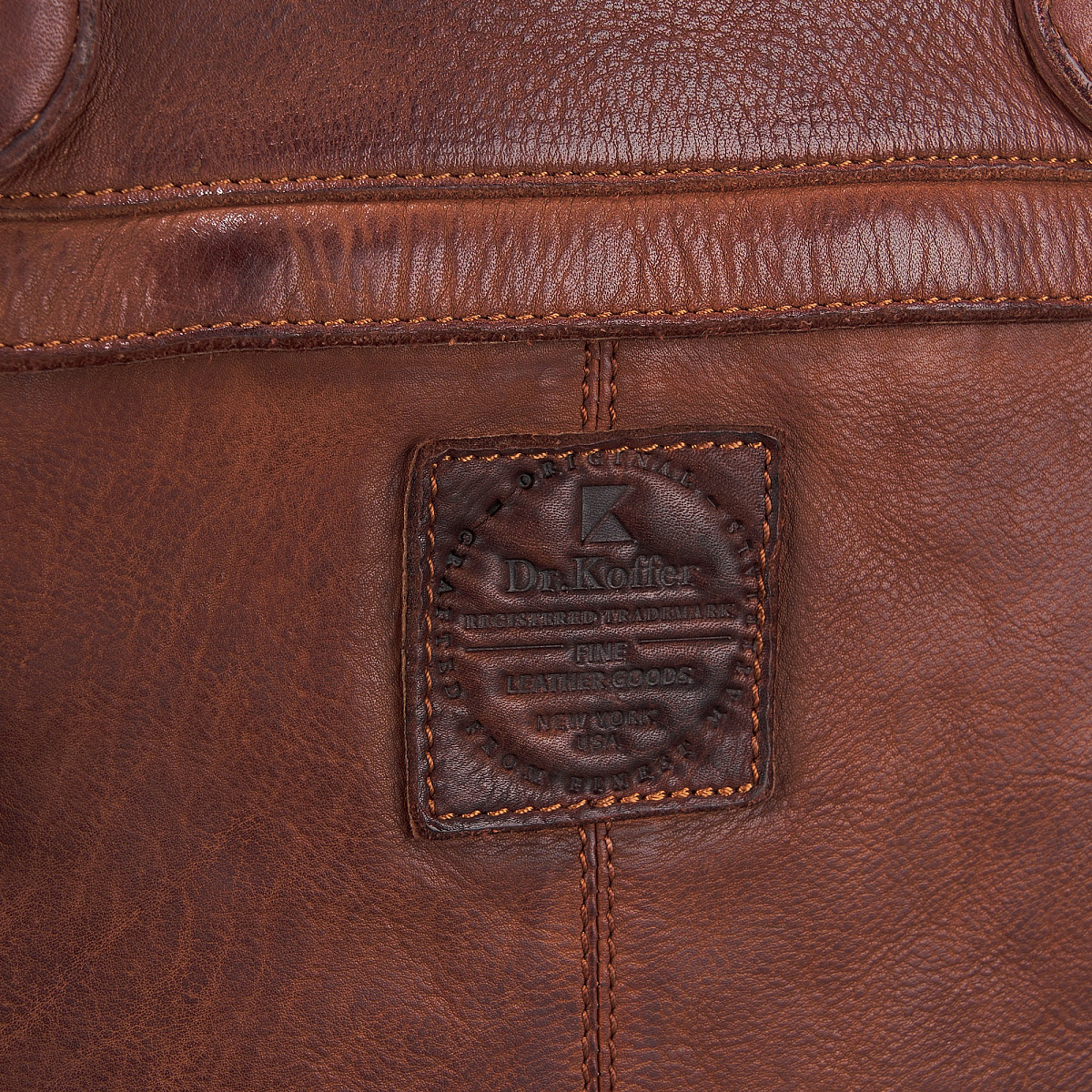 Деловая сумка Dr.Koffer из натуральной кожи коричневая