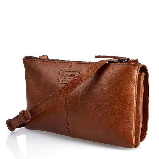 Сумка через плечо Dr.Koffer из натуральной кожи коричневая