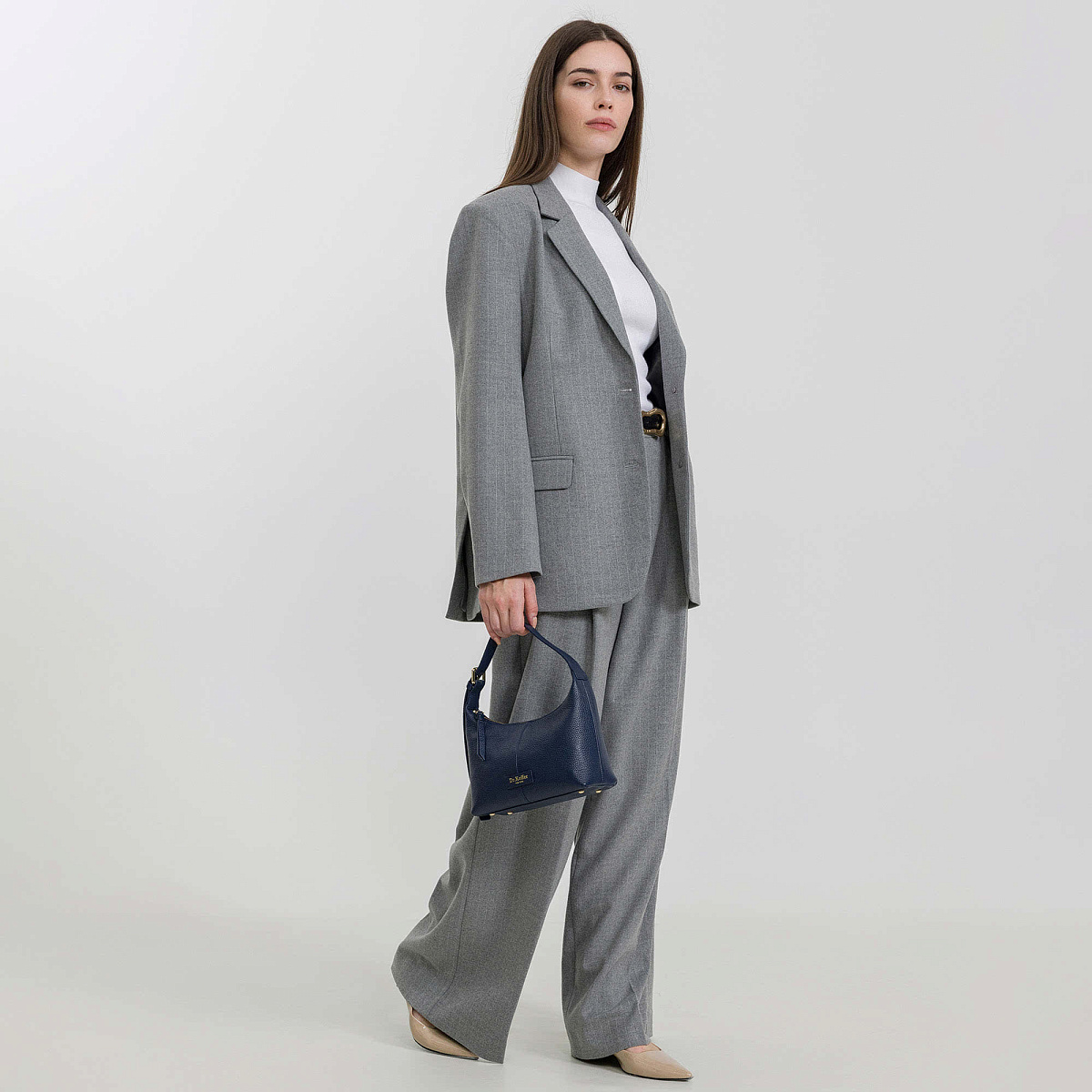 Женская сумка  Dr. Koffer из натуральной кожи синяя