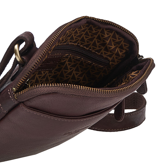 Сумка через плечо Dr.Koffer из натуральной кожи коричневая