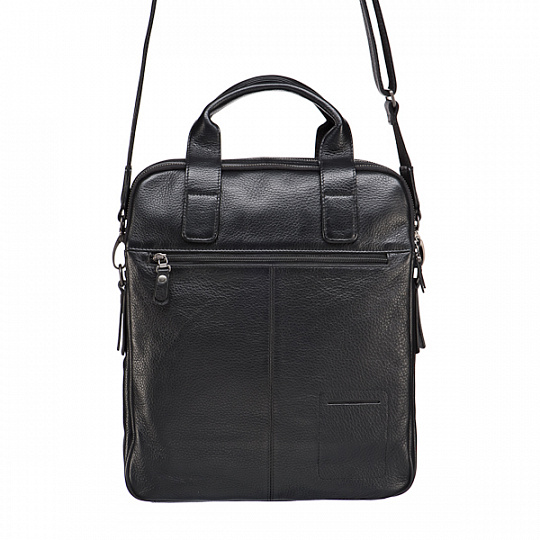 Черная мужская сумка с плечевым ремнем и двумя ручками Dr.Koffer B402366-01-04