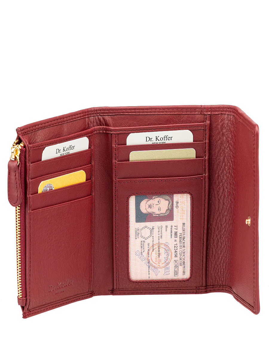 Портмоне Dr.Koffer из натуральной кожи черное