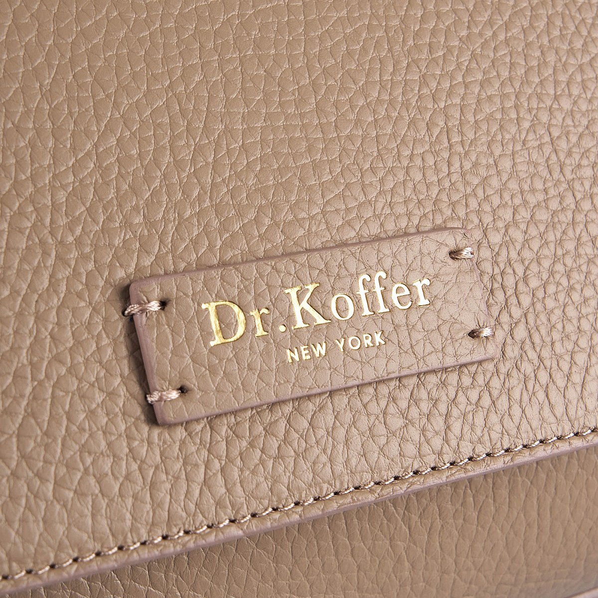 Женская сумка  Dr. Koffer из натуральной кожи бежевая