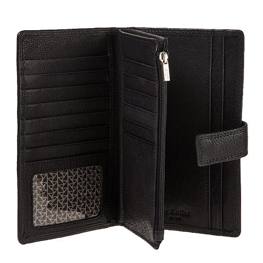 Портмоне Dr.Koffer из натуральной кожи черное