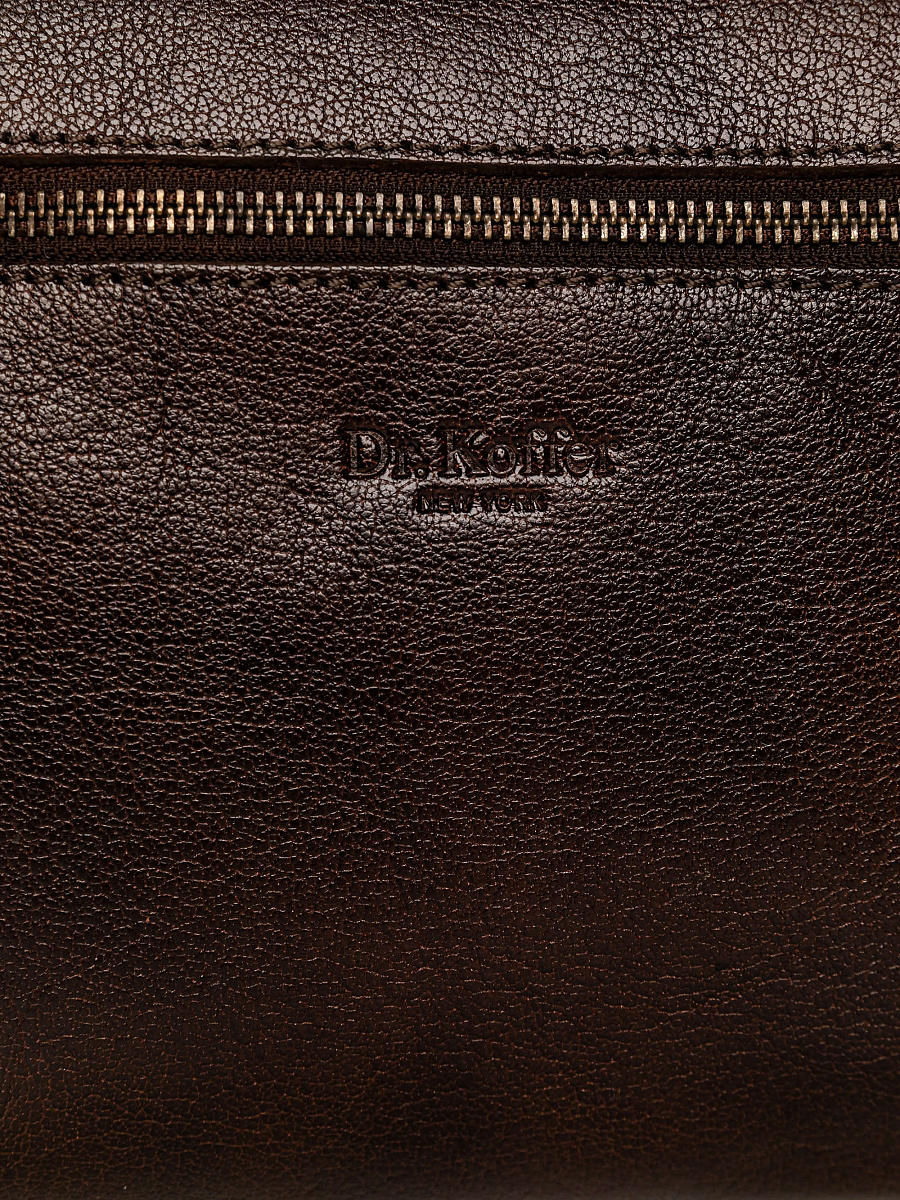 Сумка через плечо Dr.Koffer из натуральной кожи коричневая