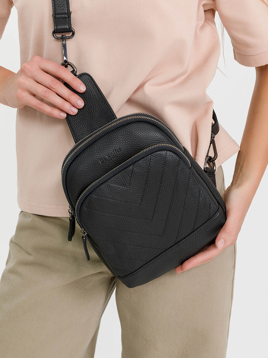 Рюкзак Dr.Koffer из натуральной кожи черный