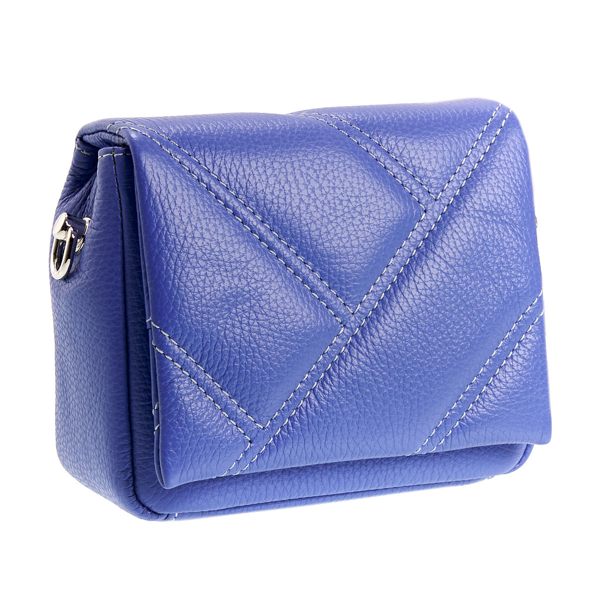 Женская сумка Dr. Koffer из натуральной кожи голубая