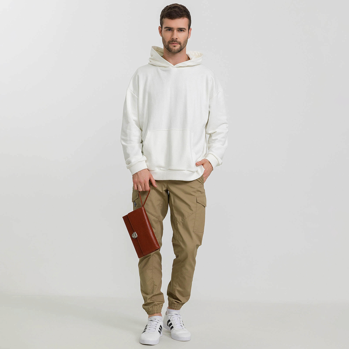 Сумка барсетка из натуральной кожи Dr. Koffer коричневая